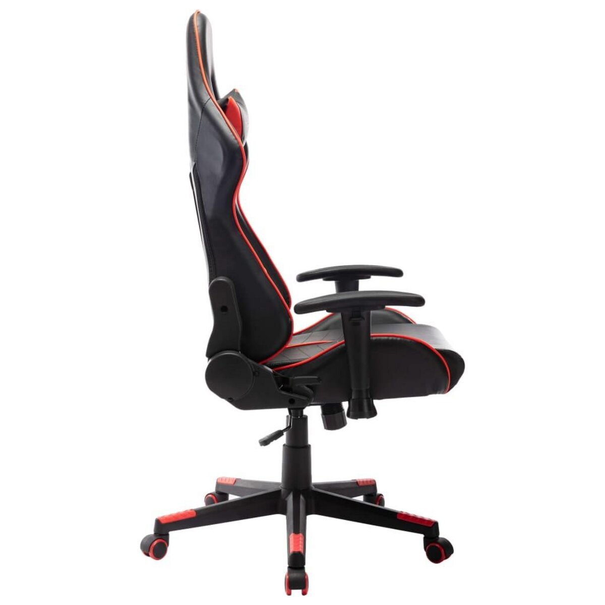 VIDAXL Chaise de jeu Noir et rouge Cuir artificiel