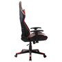 Voir la diapositive 3 : VIDAXL Chaise de jeu Noir et rouge Cuir artificiel