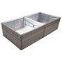 Voir la diapositive 3 : VIDAXL Jardiniere Gris 157x80x40 cm Resine tressee