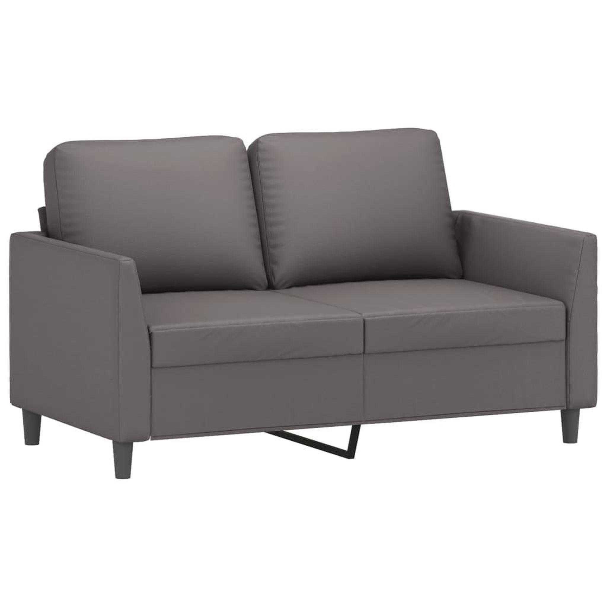 Voir la diapositive 4 : VIDAXL Ensemble de canapes 3 pcs avec coussins Gris Similicuir
