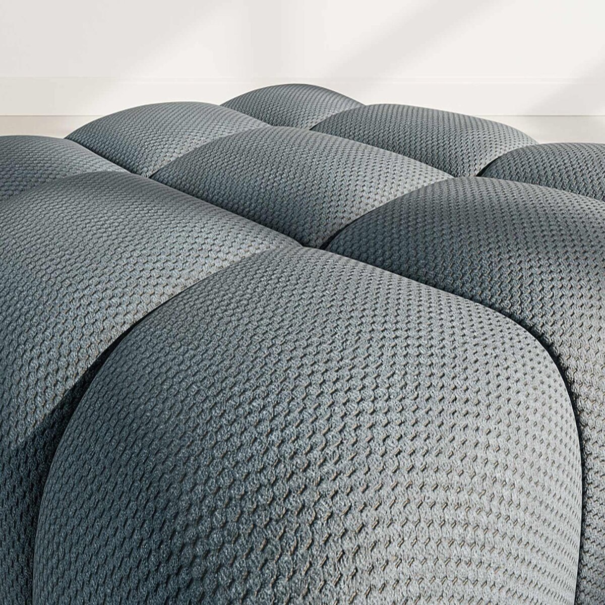 LISA DESIGN Ruby - pouf en velours texturé