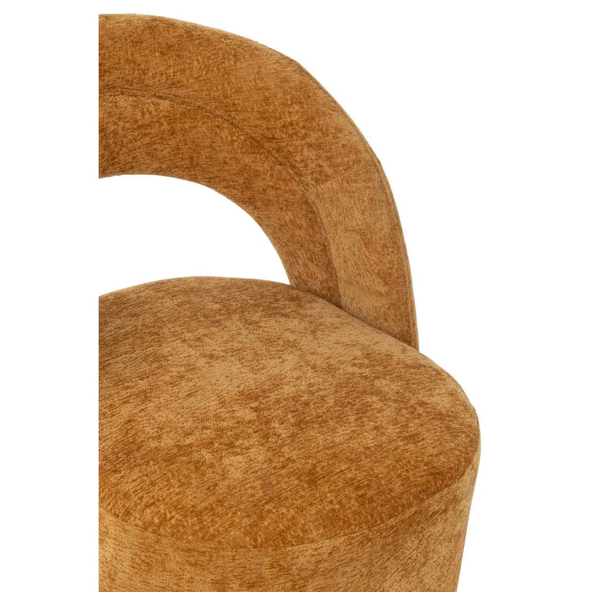 Voir la diapositive 6 : J-LINE Fauteuil Design Arrondi  Anise  80cm Ocre