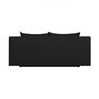 Voir la diapositive 5 : MARKET24 Banquette convertible 3 places avec coffre de rangement - Tissu Noir - L187 x P 91 x H 82 cm - TEIJO