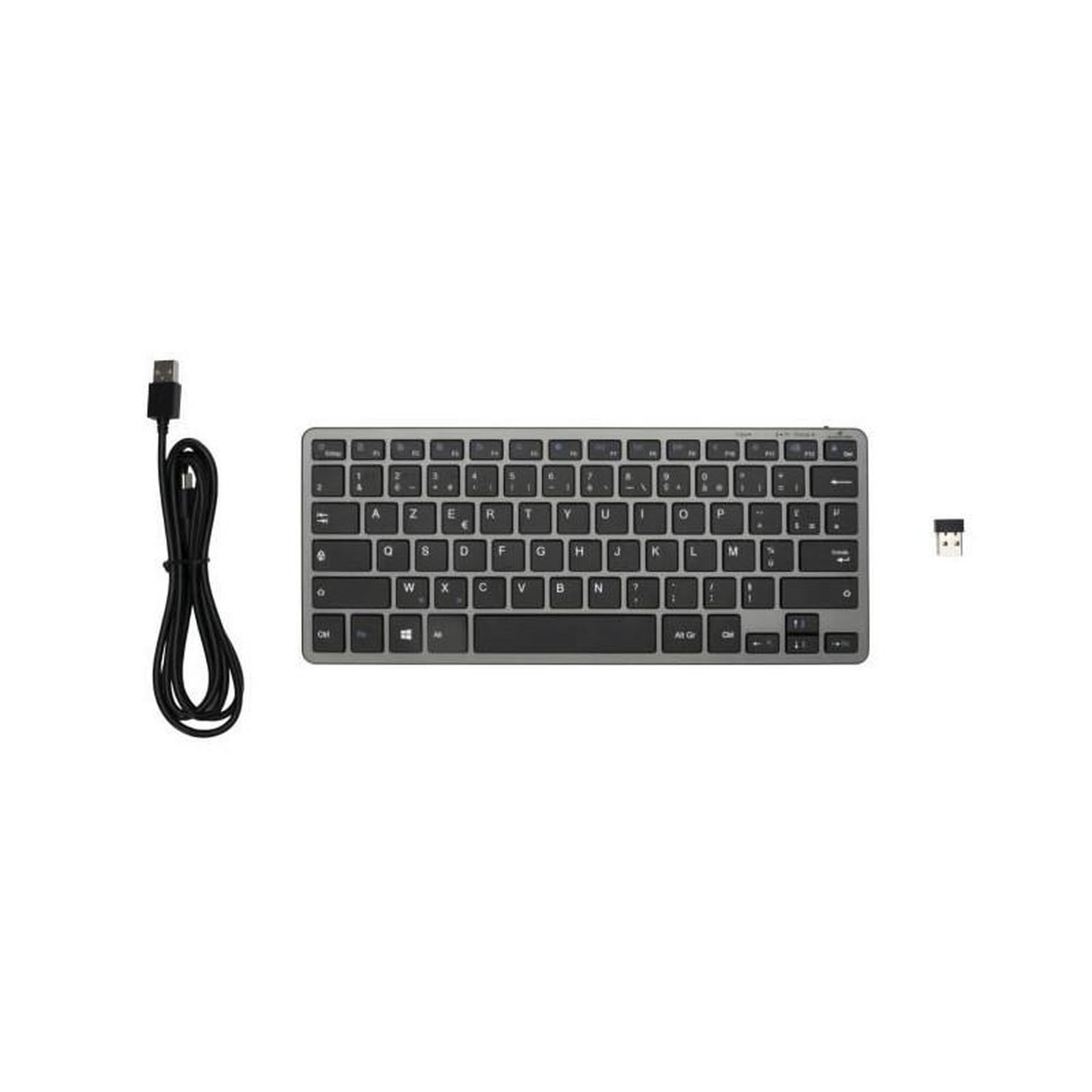 Voir la diapositive 2 : BLUESTORK Clavier TKL - BLUESTORK - Bluetooth + 2.4Ghz PC - Gris et Noir