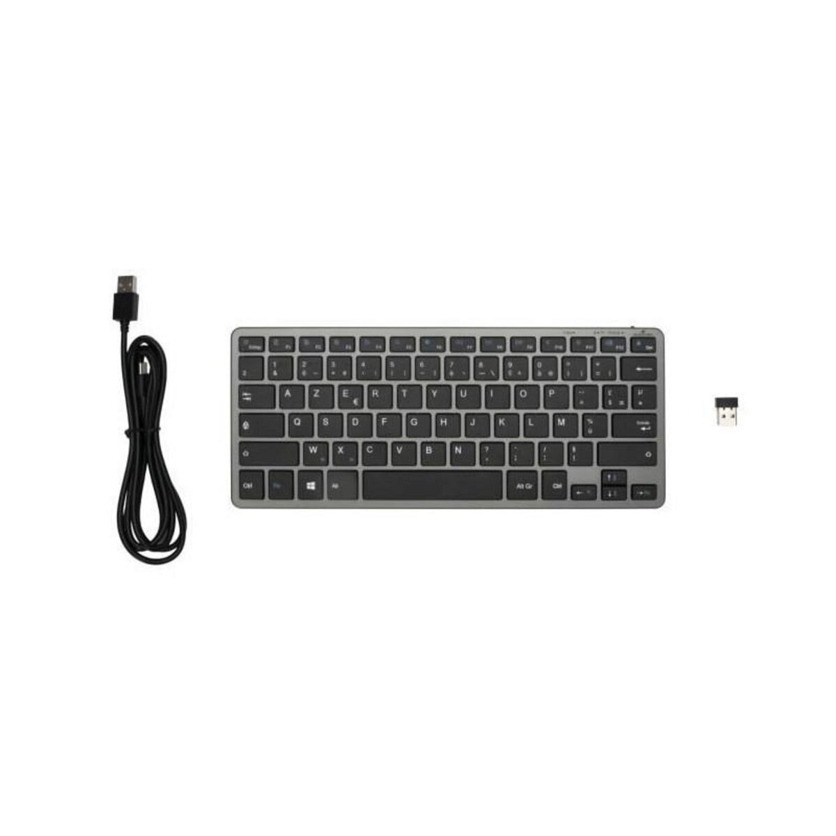 BLUESTORK Clavier TKL - BLUESTORK - Bluetooth + 2.4Ghz PC - Gris et Noir