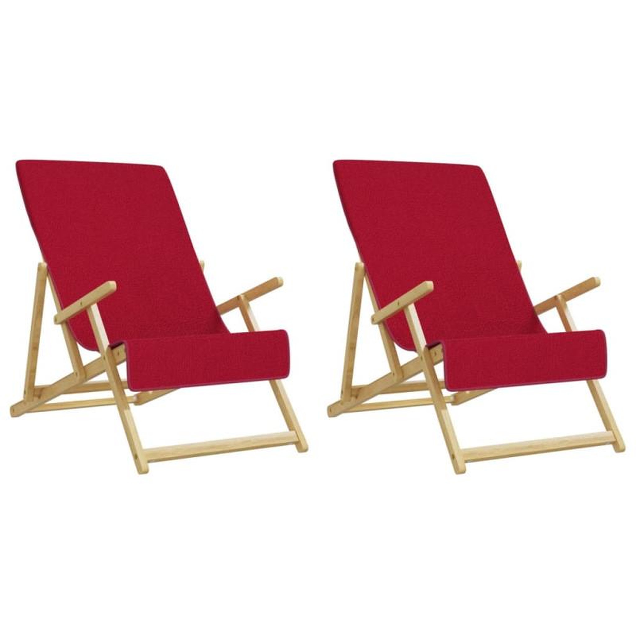 Voir la diapositive 4 : VIDAXL Serviettes de plage 2 pcs bordeaux 60x135 cm tissu 400 GSM