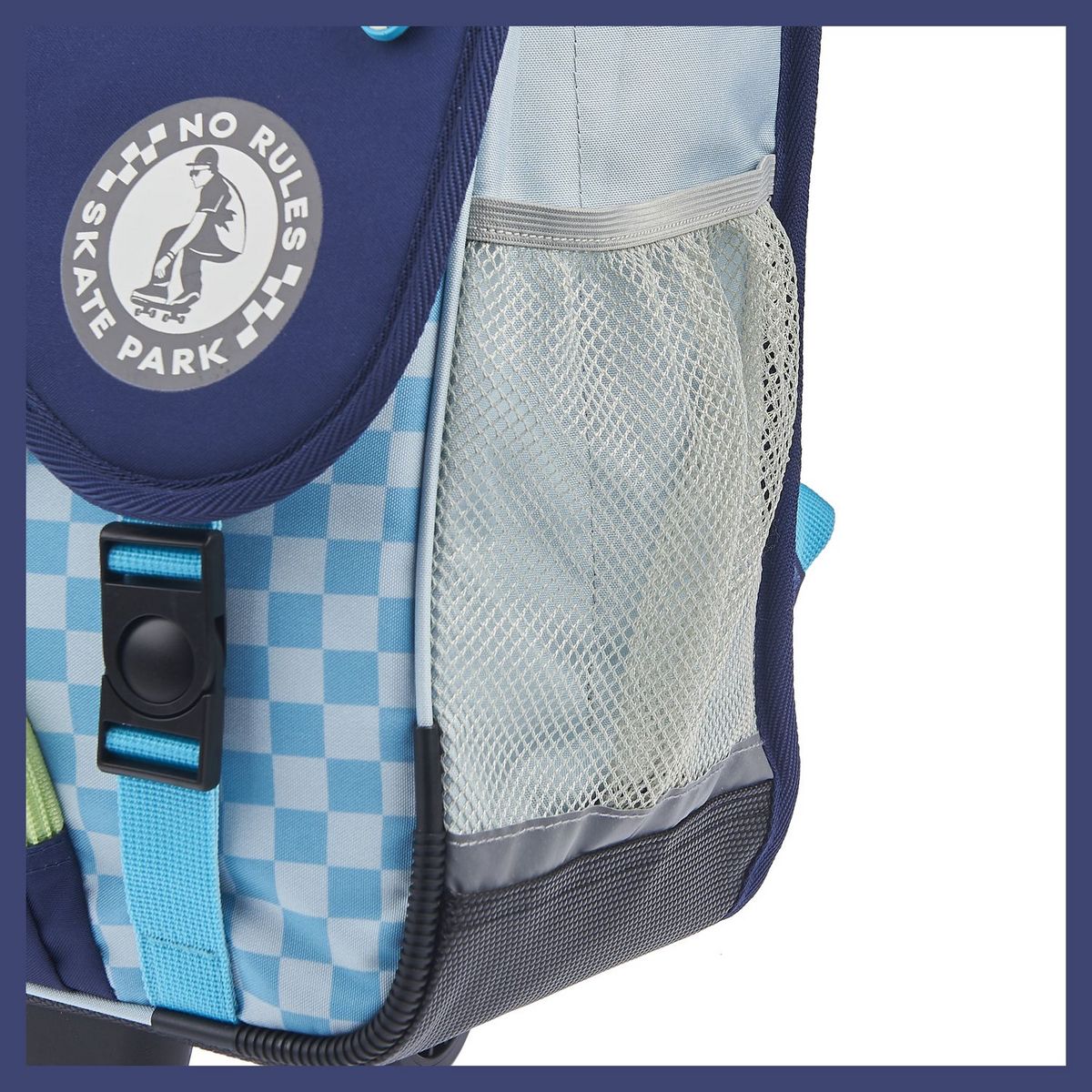 AUCHAN Cartable à roulettes bleu SKATE