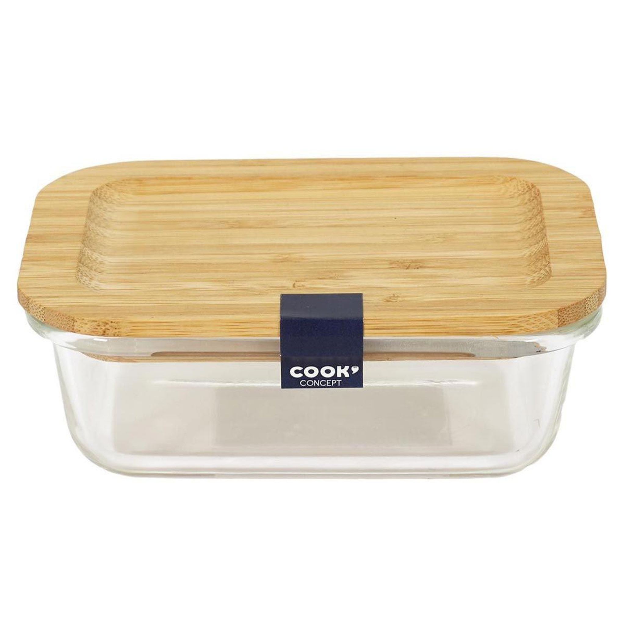 COOK CONCEPT Lunch Box Verre & Bambou  Repas  32cl Transparent