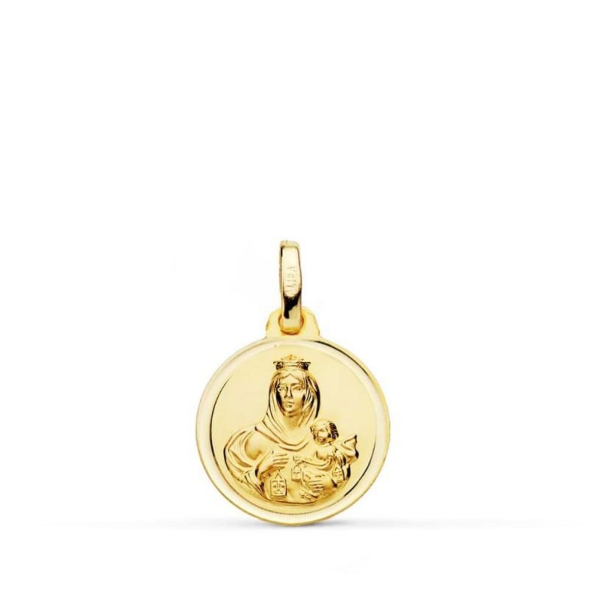 L'ATELIER D'AZUR Collier - Médaille Scapulaire Or Jaune - Chaîne Dorée