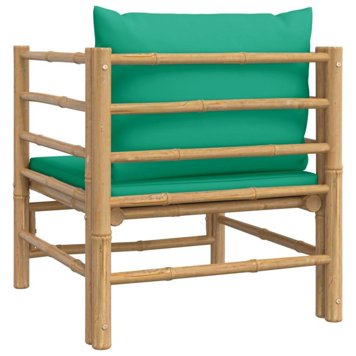 VIDAXL Canape de jardin avec coussins vert bambou
