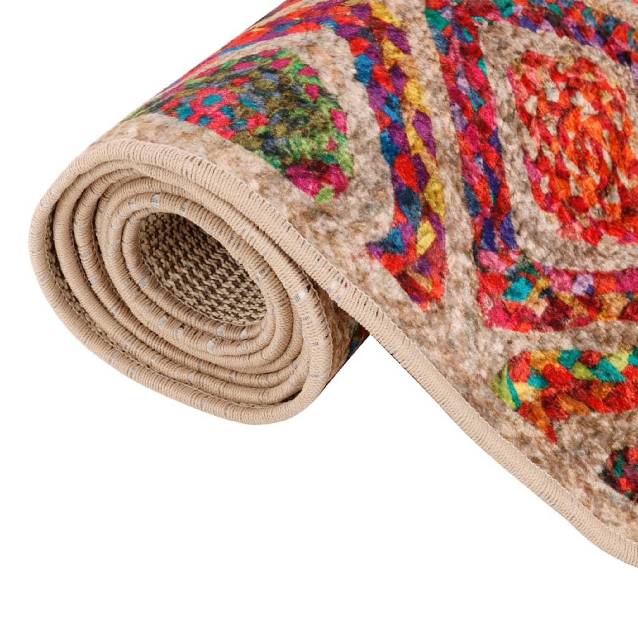 Voir la diapositive 5 : VIDAXL Tapis lavable multicolore 80x300 cm antiderapant