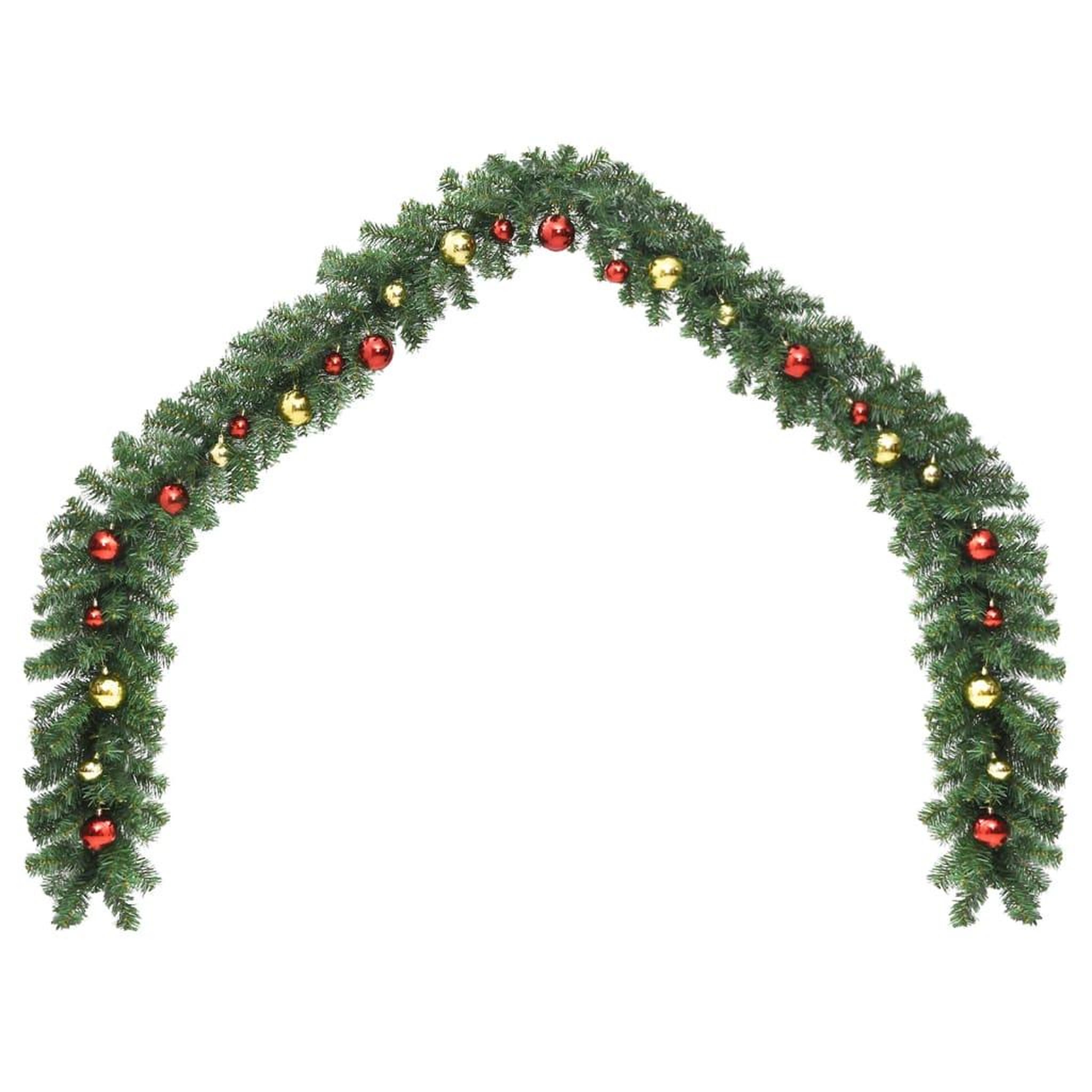 Voir la diapositive 2 : VIDAXL Guirlande de Noël decoree avec boules 10 m