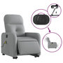 Voir la diapositive 5 : VIDAXL Fauteuil inclinable de massage electrique Gris clair Tissu