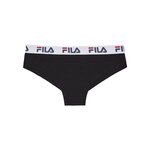 FILA Slip brésilien coton femme Uni FU6067. Coloris disponibles : Noir