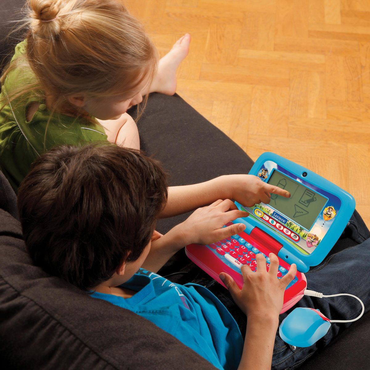 Lexibook Ordinateur éducatif Bilingue La Pat' Patrouille – 100 activités (50 dans chaque langue) Français/Anglais