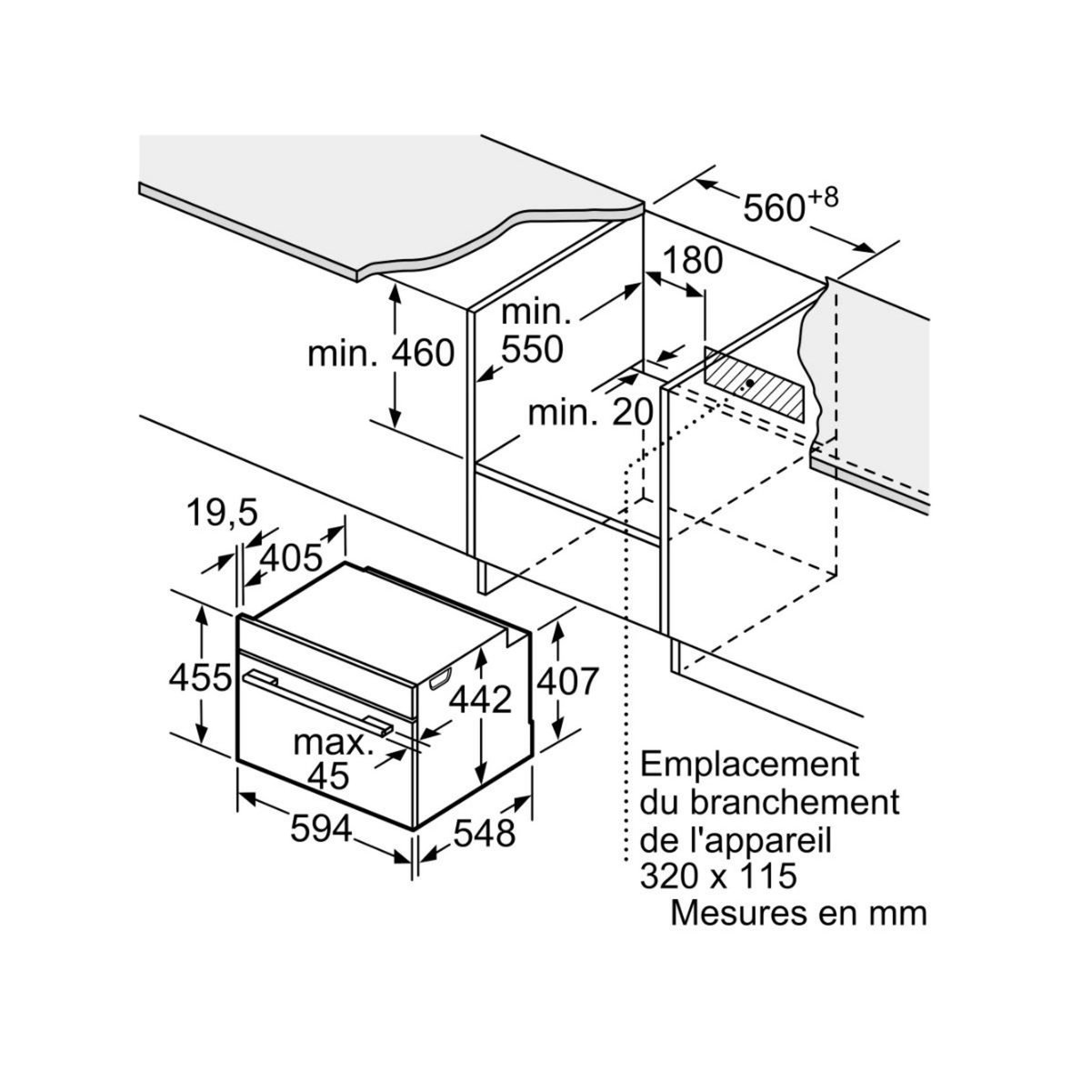 Siemens Micro ondes combiné encastrable CM776G1B1  Série iQ700 VarioSpeed