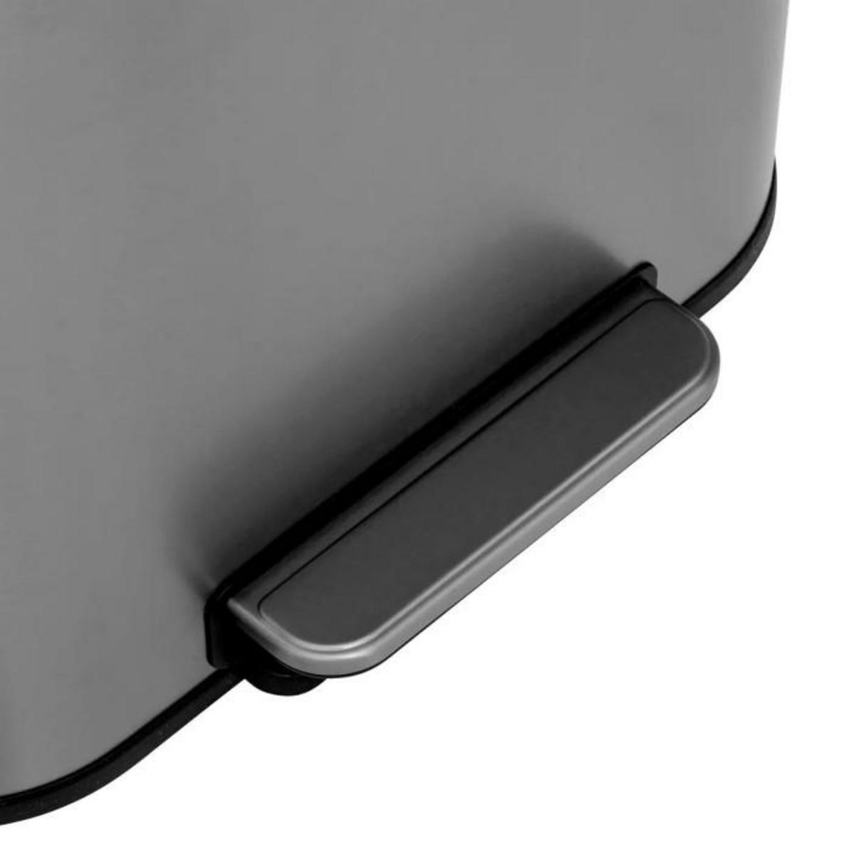 FIVE Poubelle de Cuisine à Pédale  Inox  50L Gris