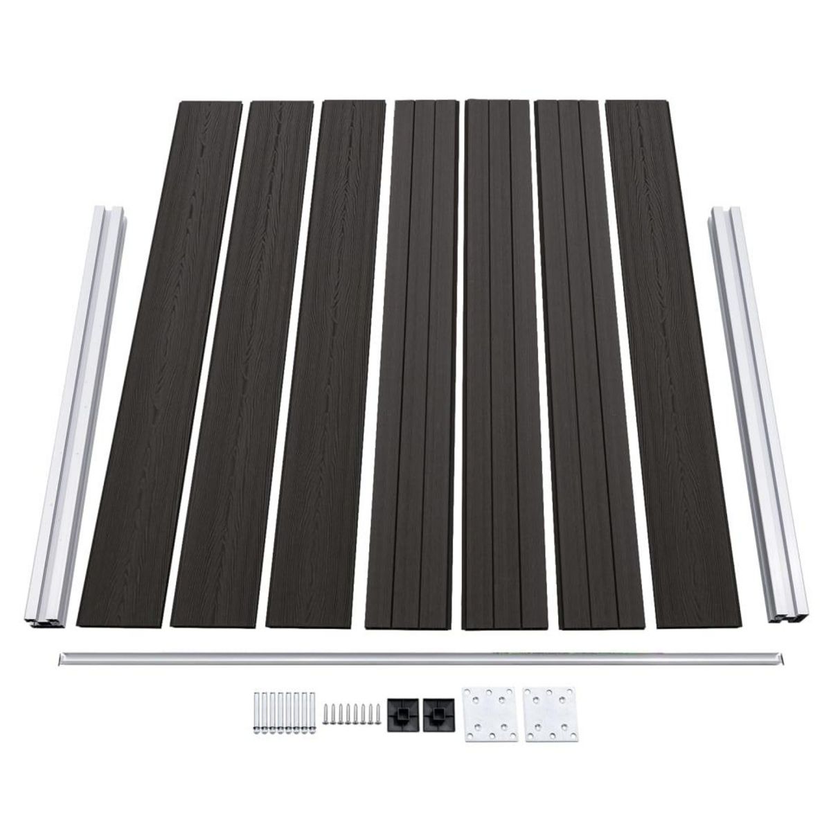 VIDAXL Panneau de cloture WPC 180x146 cm Gris