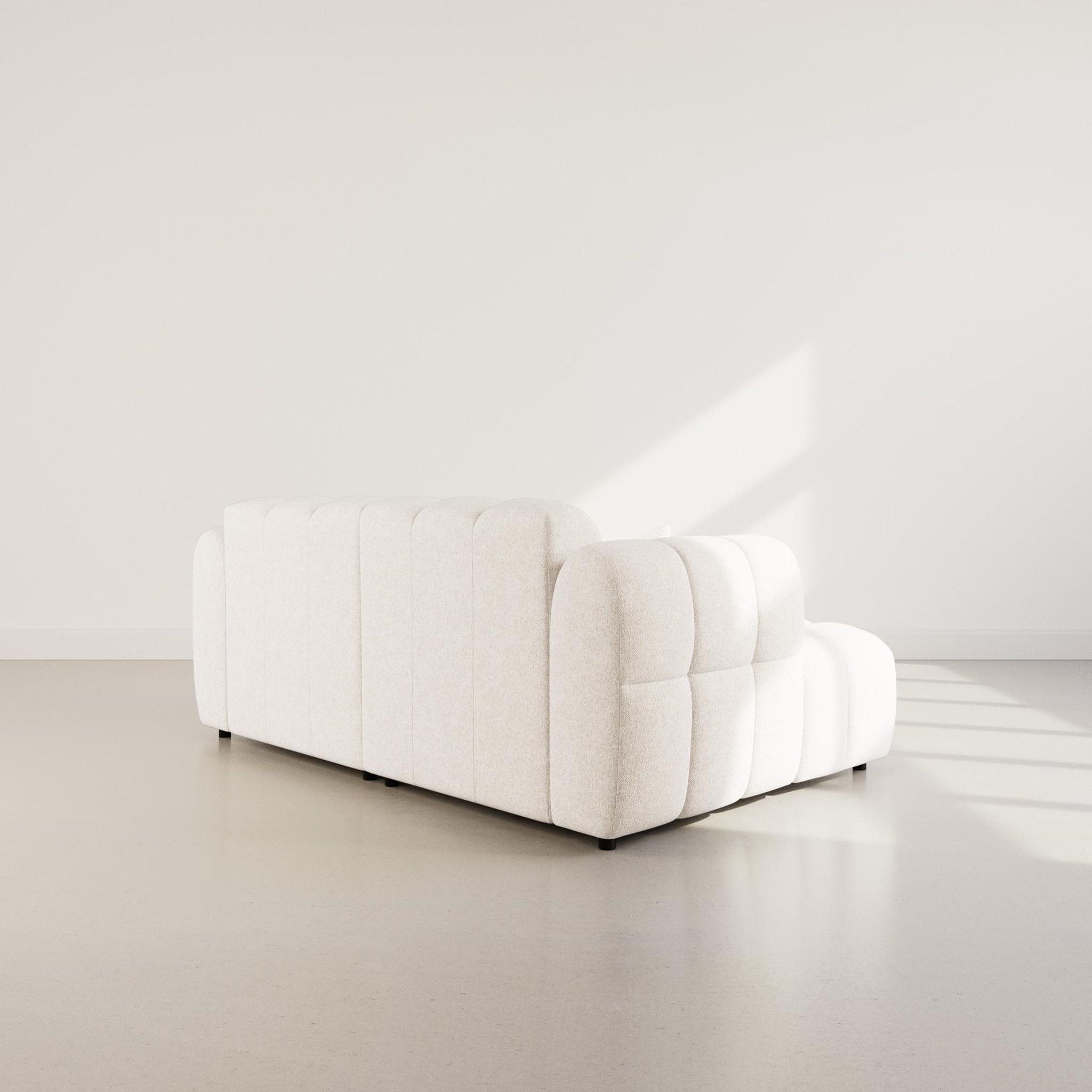 Voir la diapositive 6 : BEST MOBILIER Mini ray - canapé d'angle gauche 4 places en tissu texturé