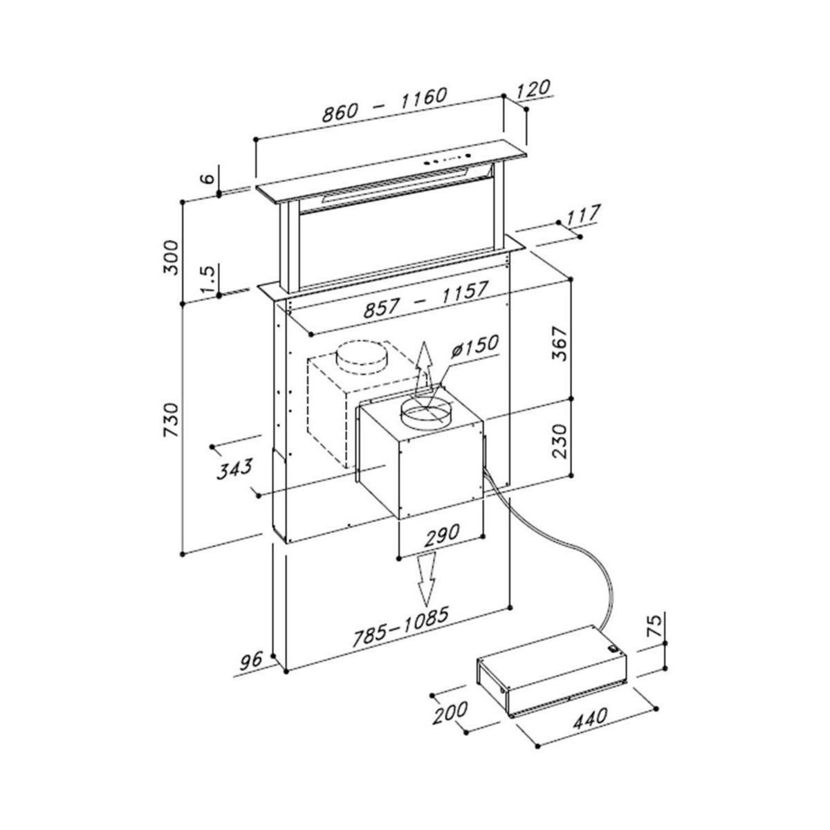 De Dietrich Hotte plan de travail DHD7961B