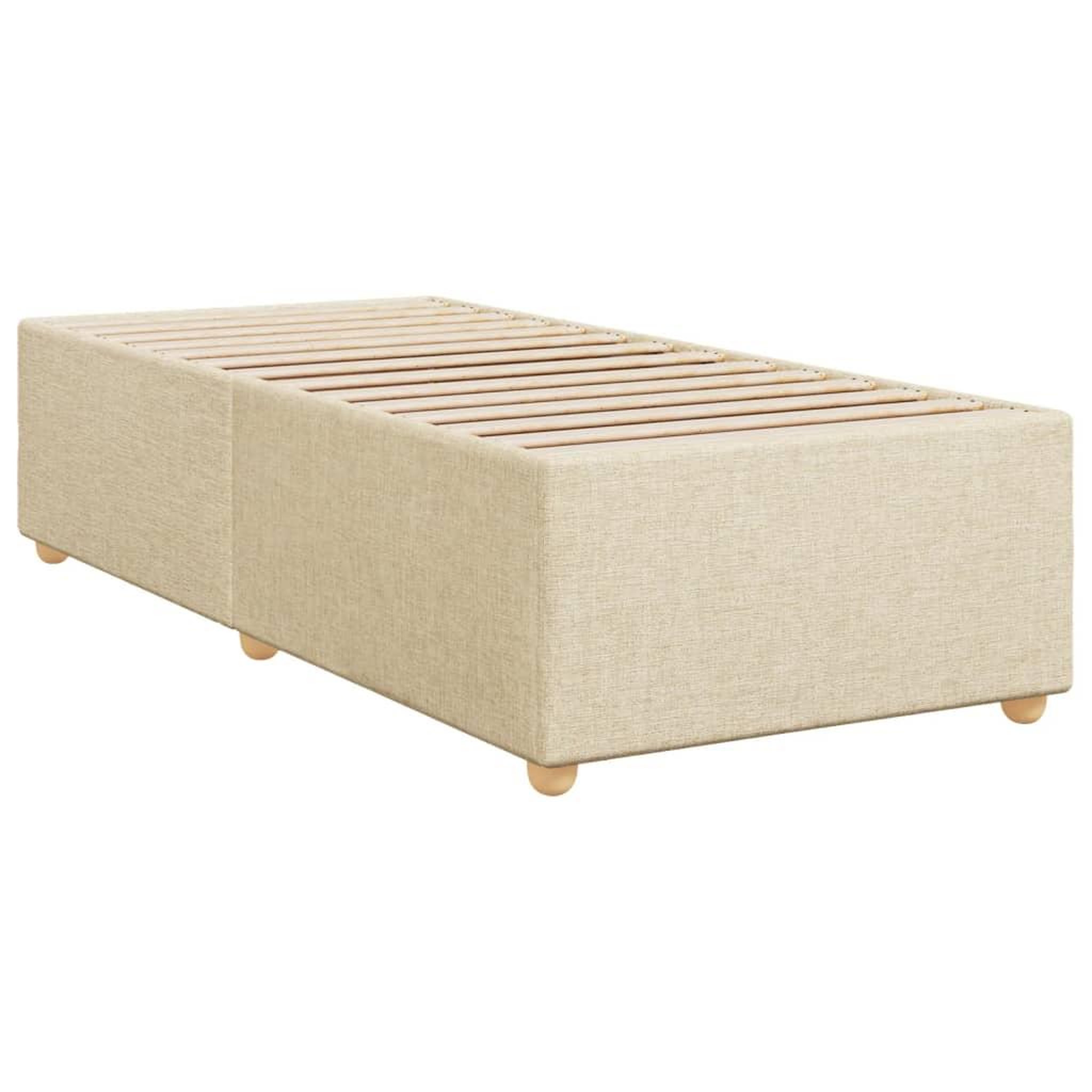 Voir la diapositive 3 : VIDAXL Cadre de lit sans matelas creme 90x190 cm tissu