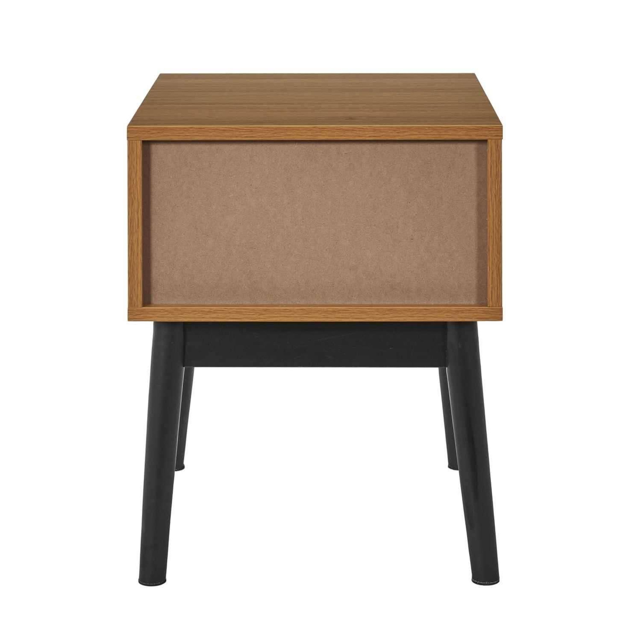 Voir la diapositive 5 : The Home Deco Factory Table de chevet 1 tiroir en bois felix - marron et noir