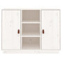 Voir la diapositive 3 : VIDAXL Buffet Blanc 100x40x75 cm Bois massif de pin