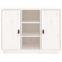 Voir la diapositive 3 : VIDAXL Buffet Blanc 100x40x75 cm Bois massif de pin