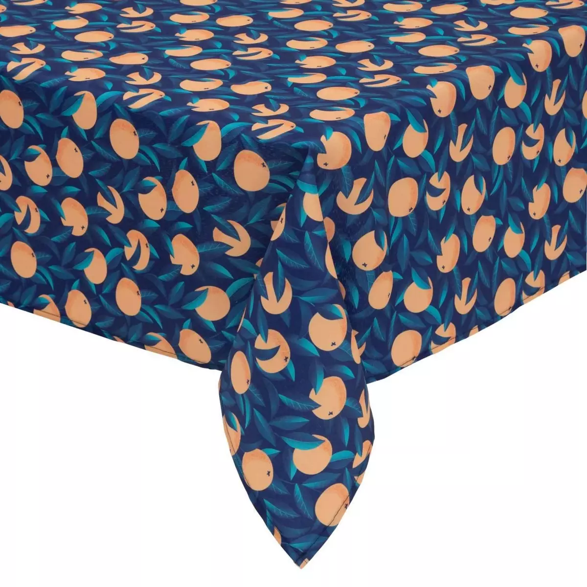 ATMOSPHERA Nappe anti-tache rectangulaire Springfield - 140 x 240 cm - Bleu et orange