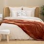 Voir la diapositive 4 : ATMOSPHERA Plaid en Flanelle Uni  Ollis  240x260cm Terracotta