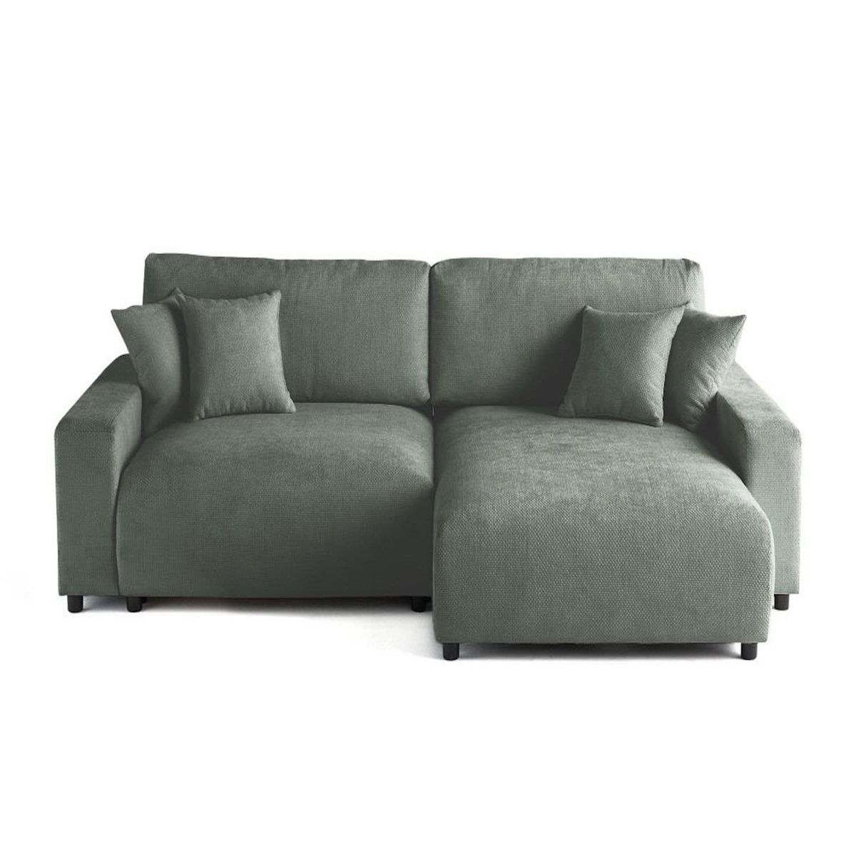 LISA DESIGN Pivoine - canapé d'angle réversible - 4 places - convertible avec coffre - en velours texturé