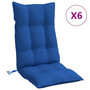 Voir la diapositive 2 : VIDAXL Coussins de chaise a dossier haut lot de 6 bleu royal