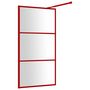 Voir la diapositive 5 : VIDAXL Paroi de douche avec verre ESG transparent rouge 100x195 cm