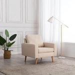 VIDAXL Fauteuil Creme Tissu