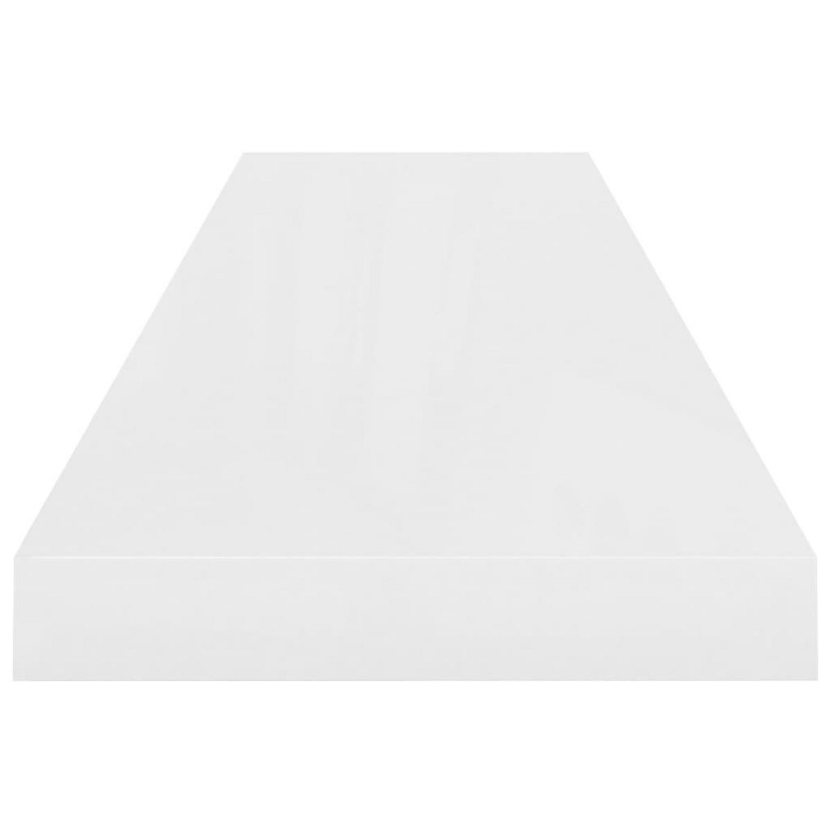 VIDAXL Etagere murale flottante 2 pcs Blanc brillant 90x23,5x3,8cm MDF
