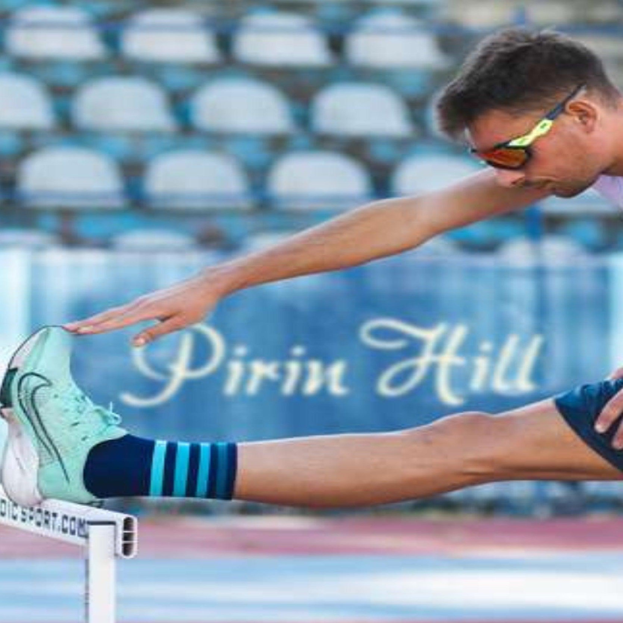 Voir la diapositive 3 : TRY TO FLY Chaussettes running microlon® marine & turquoise