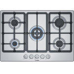 BOSCH Table de cuisson gaz 75cm 5 feux inox - pgq7b5b90