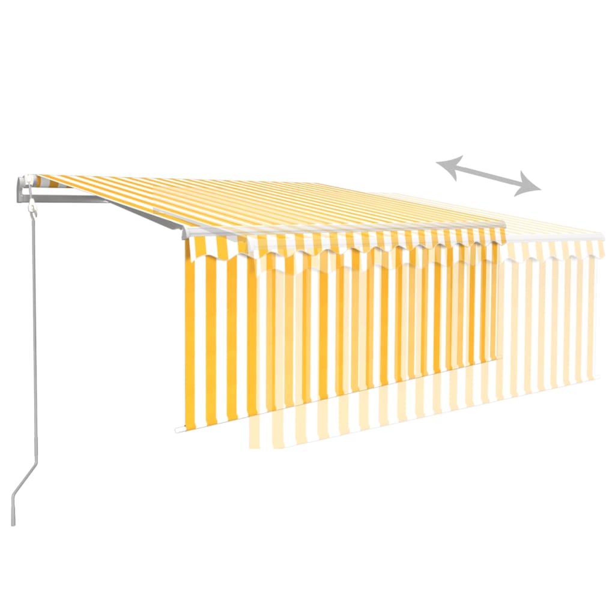 Voir la diapositive 4 : VIDAXL Auvent retractable automatique avec store 3,5x2,5 m Jaune blanc