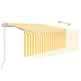 Voir la diapositive 4 : VIDAXL Auvent retractable automatique avec store 3,5x2,5 m Jaune blanc