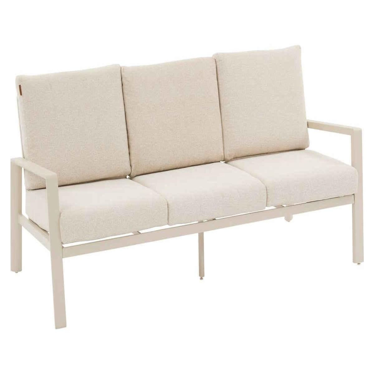 HESPERIDE Salon de jardin aluminium Luzane Argile - 5 places - Hespéride