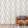 Voir la diapositive 4 : DUTCH WALLCOVERINGS DUTCH WALLCOVERINGS Papier peint Geometric Blanc et dore