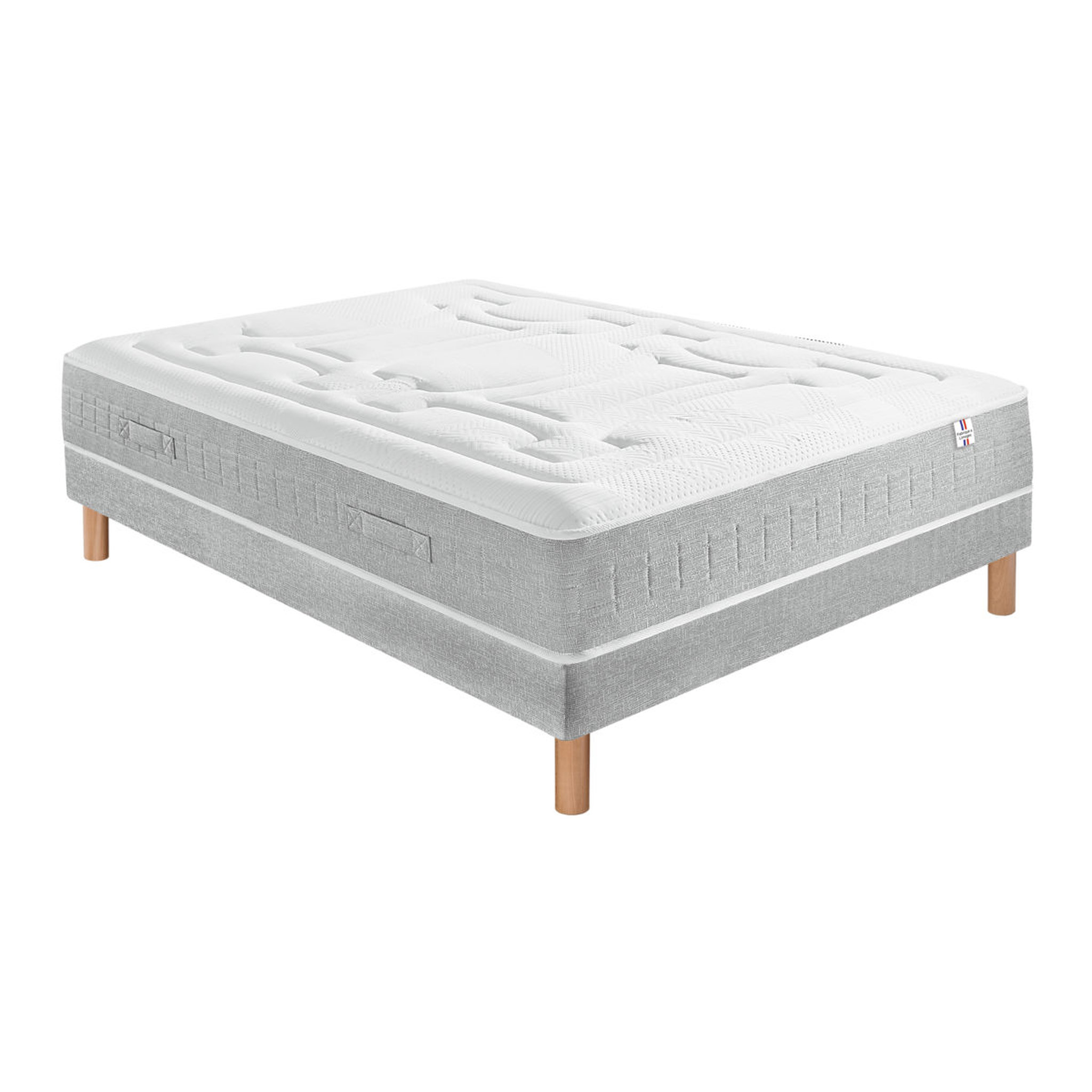 Voir la diapositive 4 : Matelas mémoire de forme et ressorts ensachés 140x190 cm CILAOS