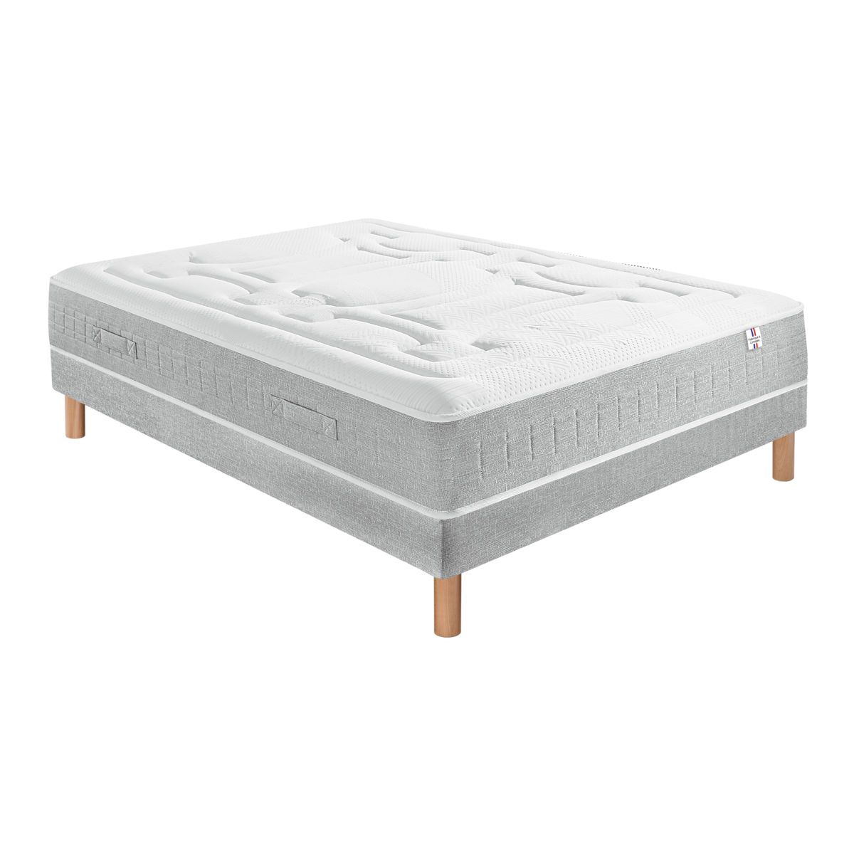Matelas mémoire de forme et ressorts ensachés 140x190 cm CILAOS