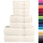 Voir la diapositive 2 : VIDAXL Ensemble de serviettes de qualité supérieure SOLUND 8 pcs crème