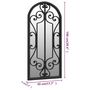 Voir la diapositive 6 : VIDAXL Miroir de jardin Noir 100x45 cm Fer pour utilisation exterieure