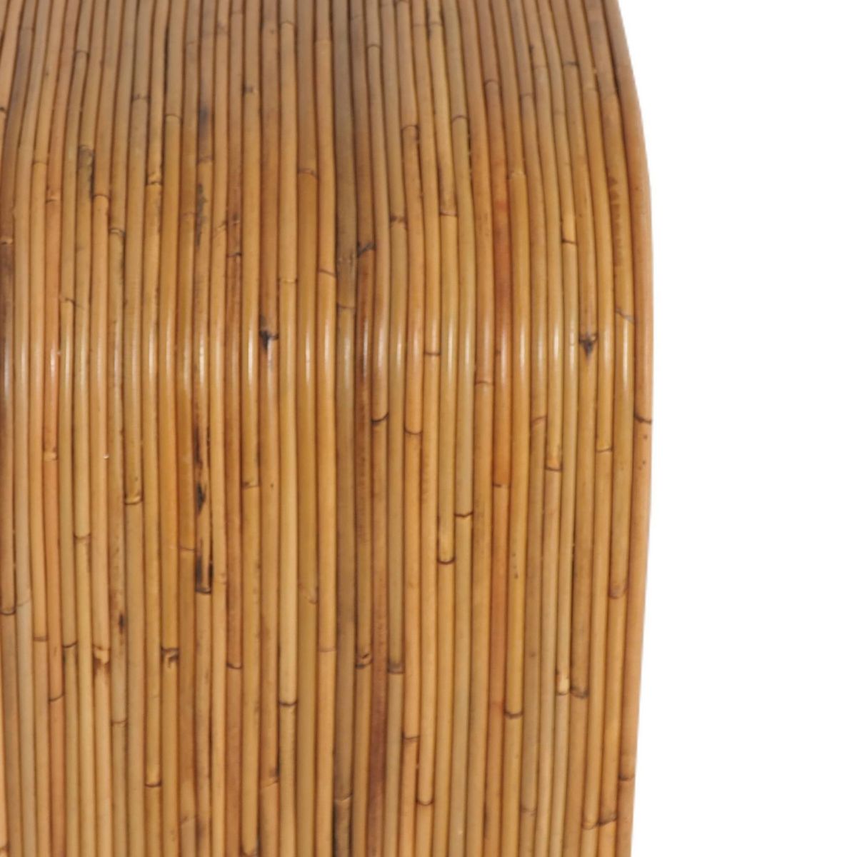 SWEEEK Console en rotin naturel. 110cm. bords arrondis. L 110 x P 35 x H 75cm