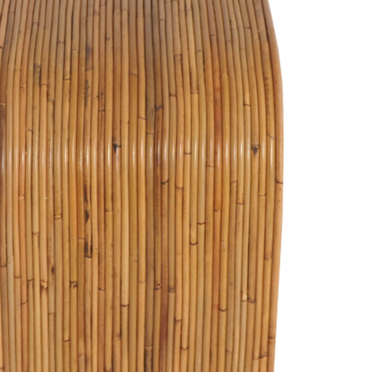 SWEEEK Console en rotin naturel. 110cm. bords arrondis. L 110 x P 35 x H 75cm