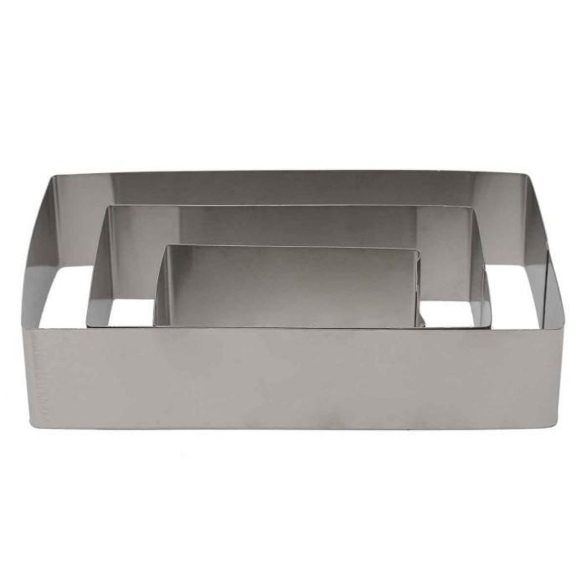 Paris Prix Lot de 3 Cadres à Pâtisserie  Rectangulaires  20cm Argent