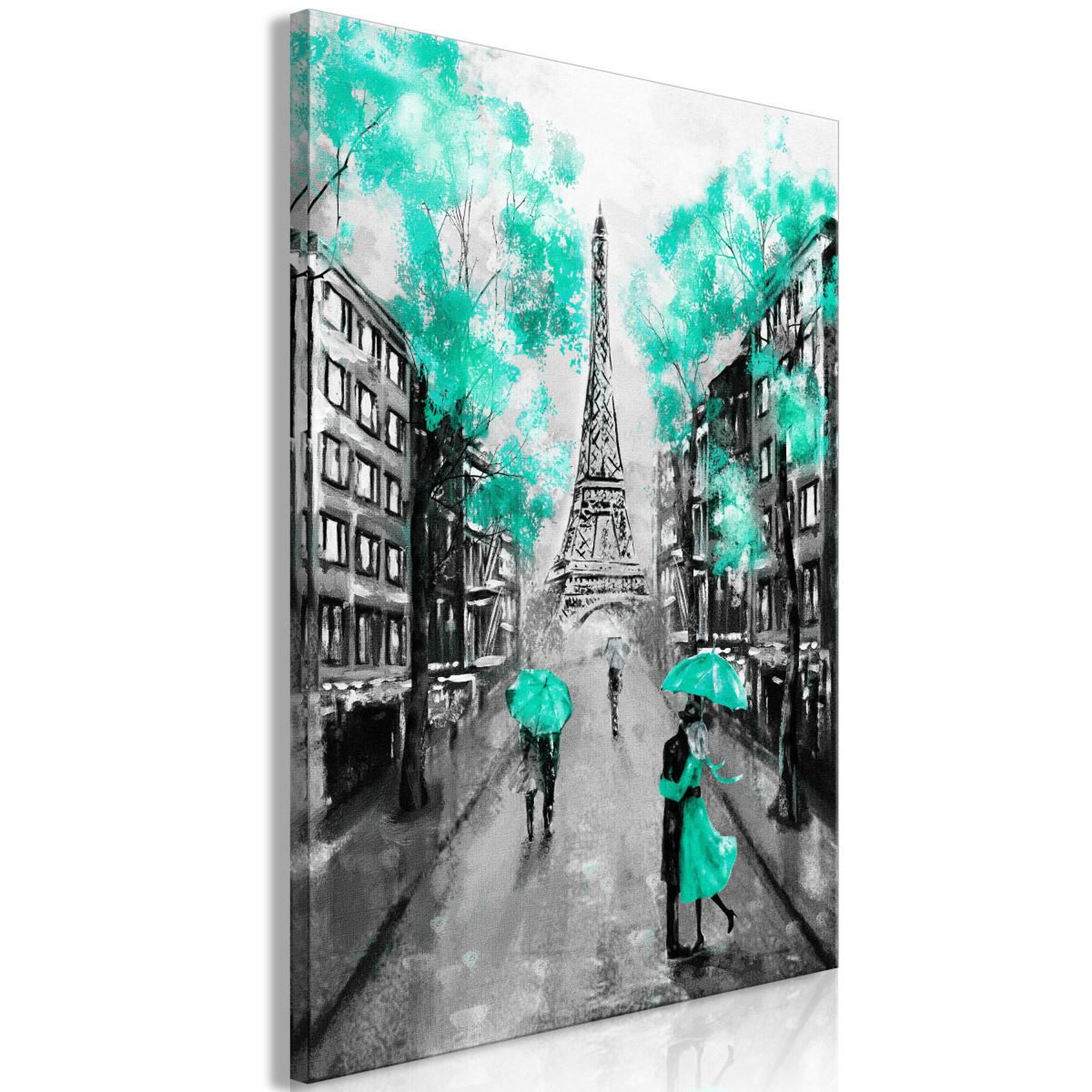 Paris Prix Tableau imprimé  paris rendez vous green. Coloris disponibles : Multicolore