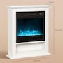 Voir la diapositive 3 : HOMCOM Cheminée électrique LED multicolore design classique niche rangement télécommande blanc noir
